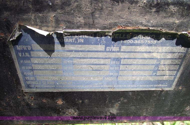 image for item A4240 1994 Wells Cargo 24' enclosed trailer