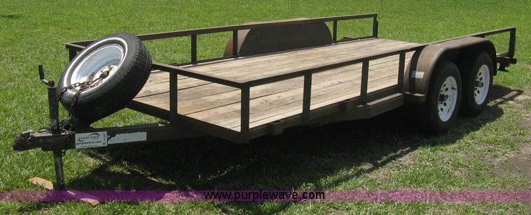 image for item A4257 1993 Diamond C 16' tandem axle flatbed trailer