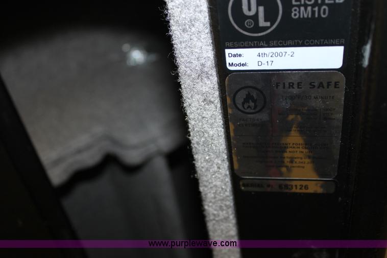 image for item A9346 2007 Liberty Centurion D-17 gun safe
