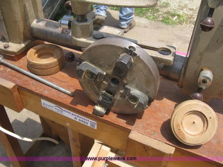 image for item A9493 Craftsman lathe on home built wood stand