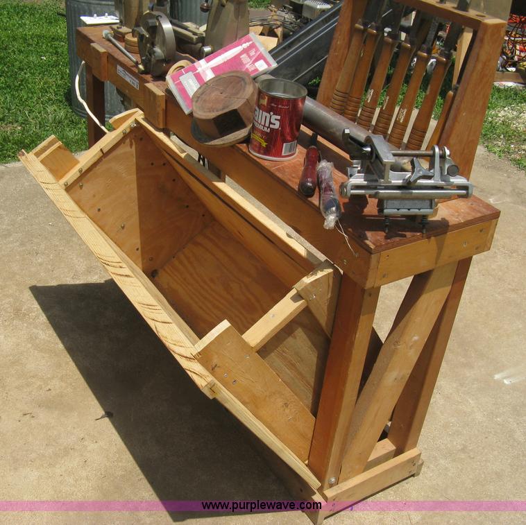 image for item A9493 Craftsman lathe on home built wood stand