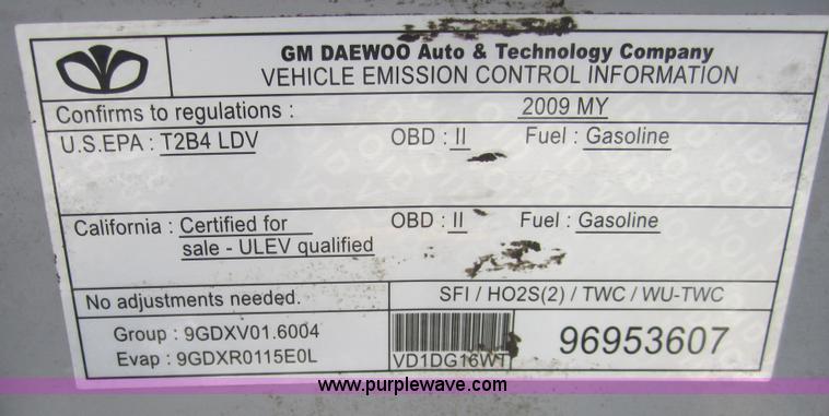 image for item A9574 2009 Chevrolet Aveo LT