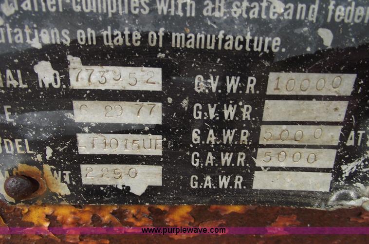 image for item 5412 1977 Butler tilt equipment trailer