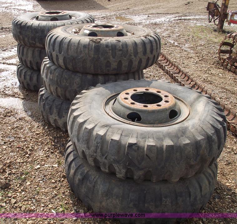 (8) 12.0020 military tires and wheels in Sedalia, MO Item 5430 sold
