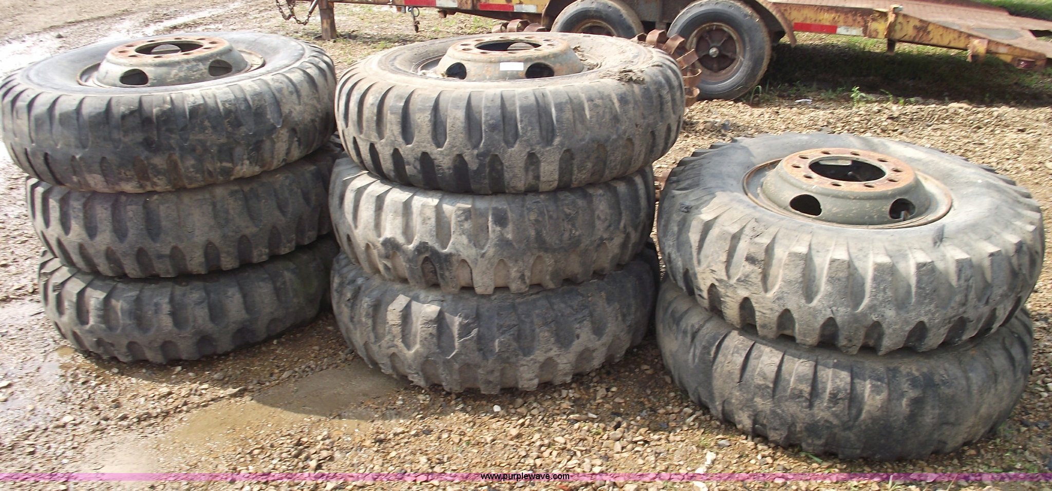 (8) 12.0020 military tires and wheels in Sedalia, MO Item 5430 sold