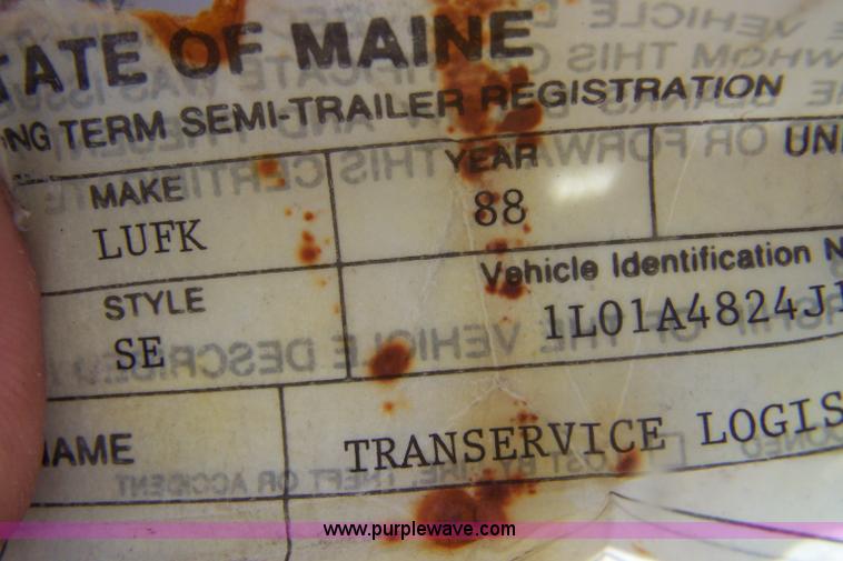 image for item A4585 1988 Luflin box trailer