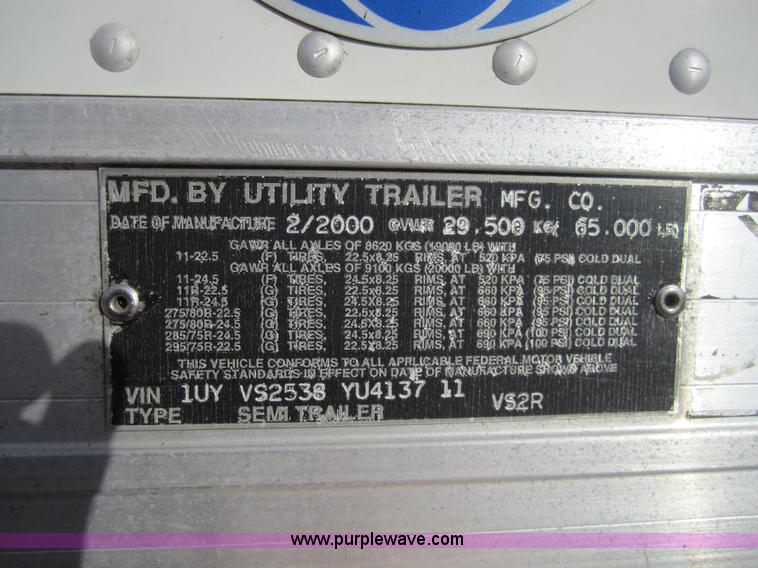 image for item A4788 2000 Thermo-King 53' reefer trailer