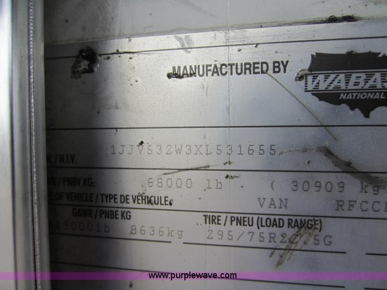 image for item A4792 1999 Wabash 53' reefer trailer