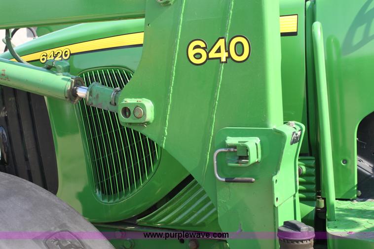 image for item A2009 2005 John Deere 6420 MFWD tractor with loader