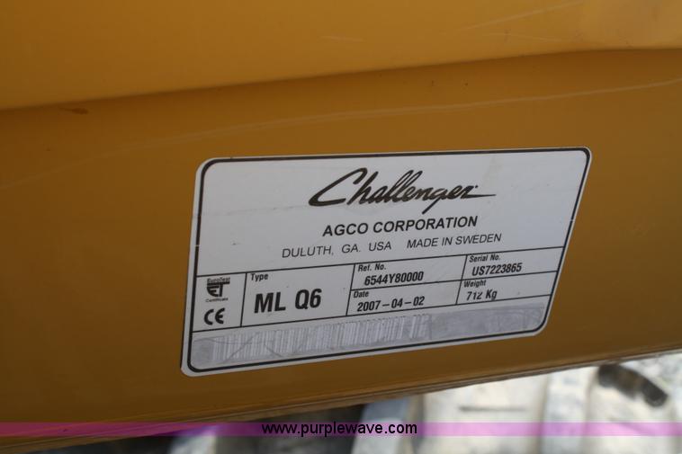 image for item A2141 2007 Caterpillar Challenger MT535B MFWD tractor with loader