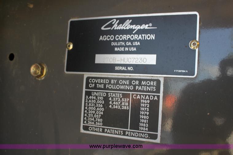 image for item A3735 2009 AGCO Challenger 670B RWA combine