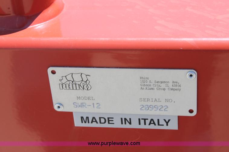 image for item A3744 2009 Rhino SWR12 hay rake