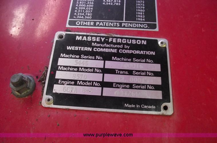 image for item A4230 1990 Massey-Ferguson 8570 RWA combine