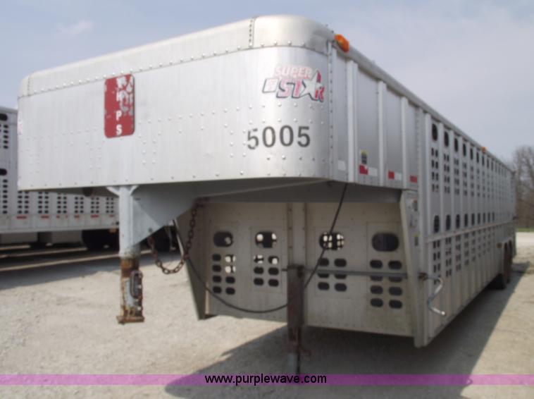 image for item 5383 1999 Wilson 830R 30' goose neck hog/stock trailer
