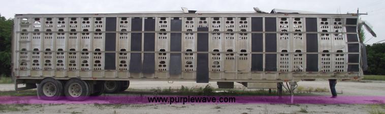 image for item 5439 2006 Barrett 53' double deck aluminum stock trailer