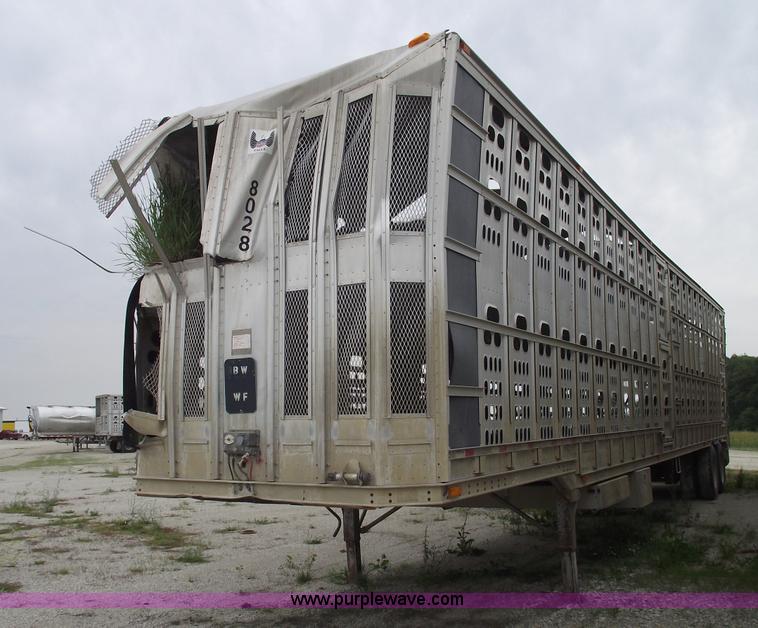 image for item 5439 2006 Barrett 53' double deck aluminum stock trailer