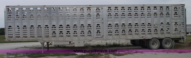 image for item 5440 2006 Barrett 53' double deck aluminum stock trailer