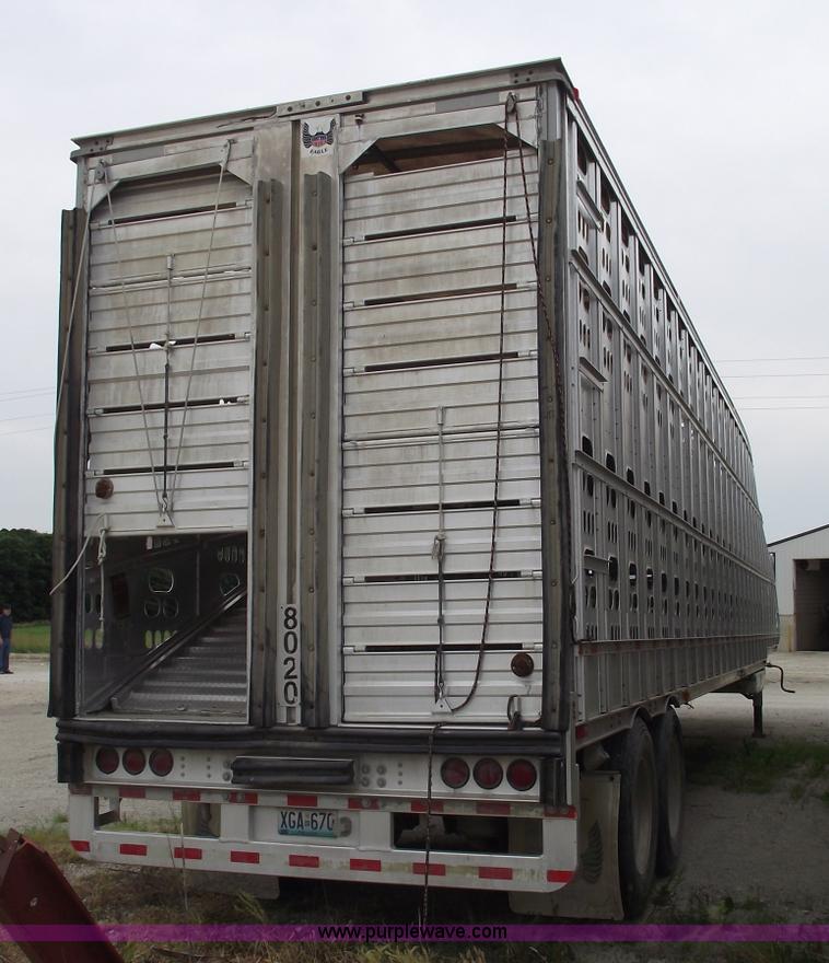 image for item 5440 2006 Barrett 53' double deck aluminum stock trailer