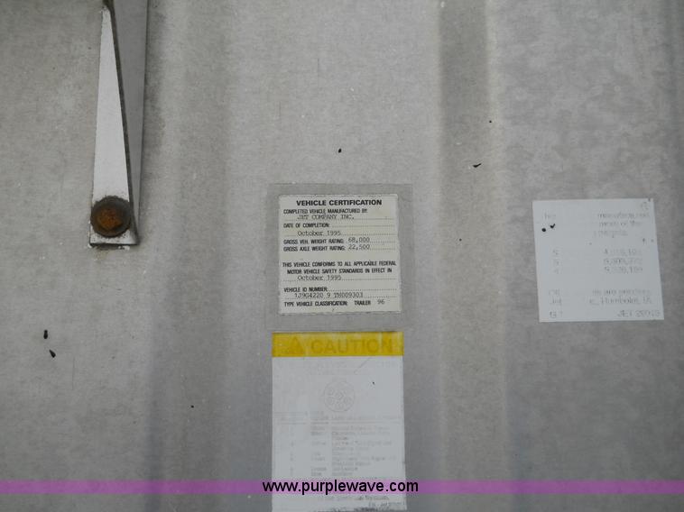 image for item A1038 1996 Jet 42' grain trailer