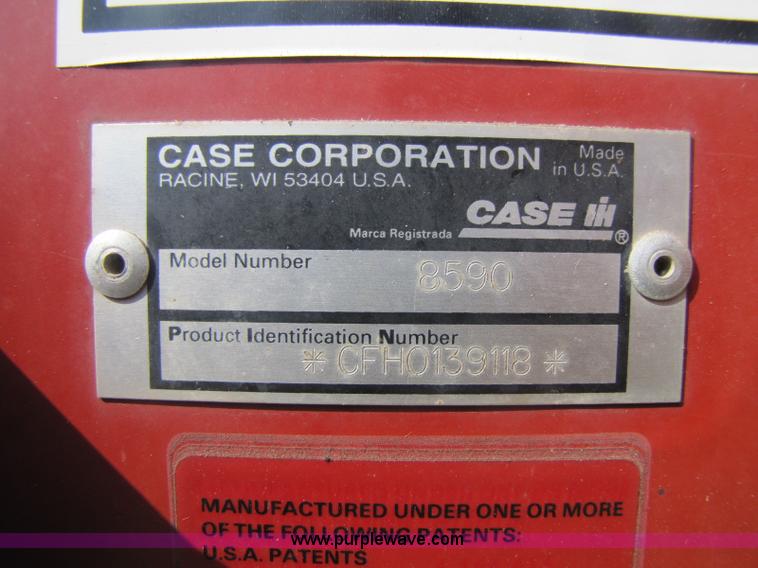 image for item A5075 1998 Case 8590 large square baler