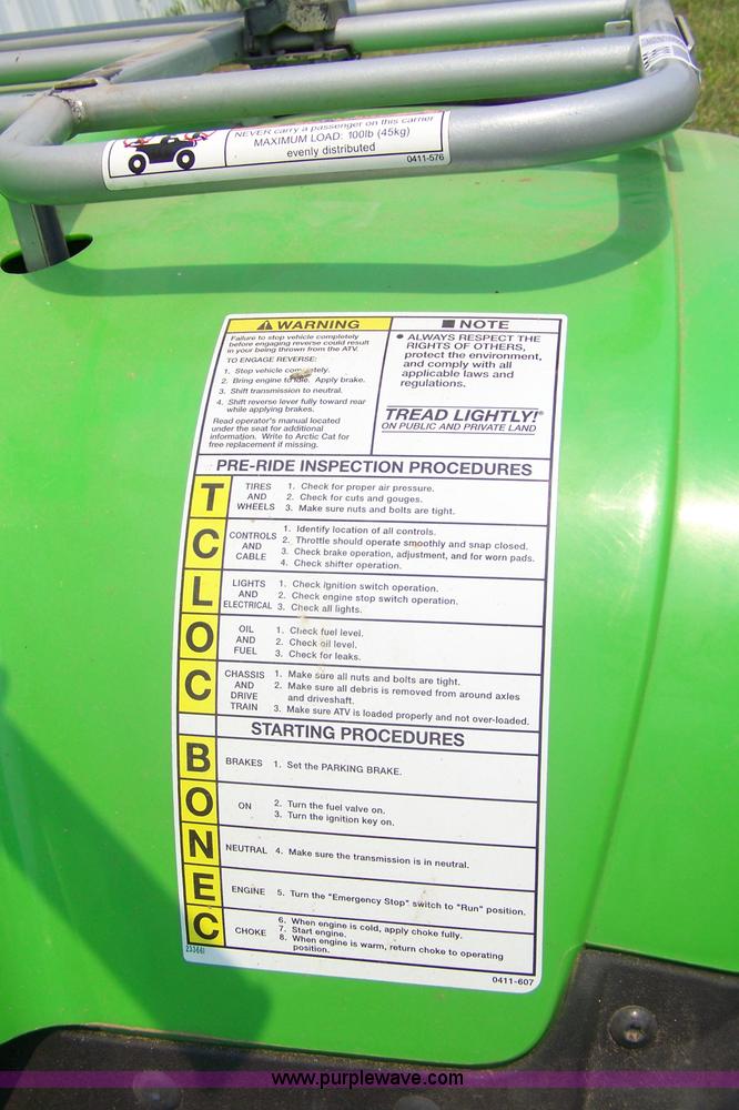 image for item 7356 2004 Artic Cat 400 ATV