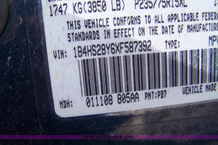 image for item 7375 1999 Dodge Durango SLT SUV