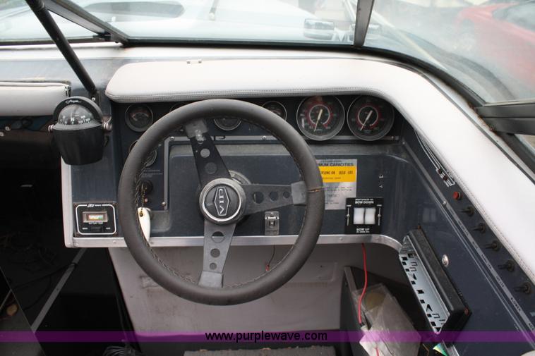 image for item A2097 1989 VIP Vincente 23' boat with trailer