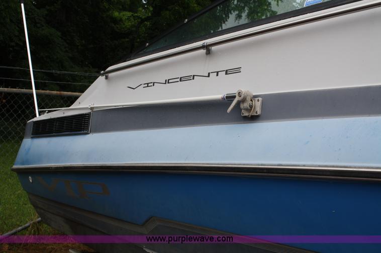 image for item A2097 1989 VIP Vincente 23' boat with trailer