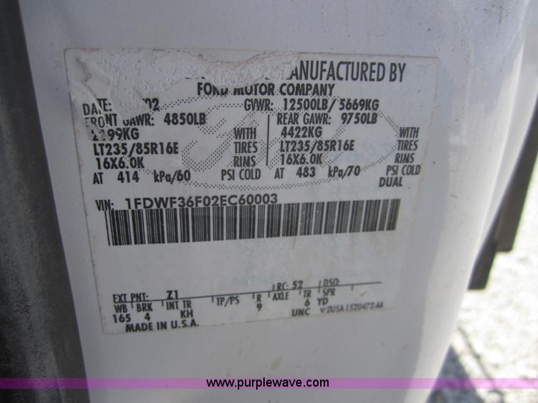 image for item A4786 2002 Ford F350 XL Super Duty pickup truck