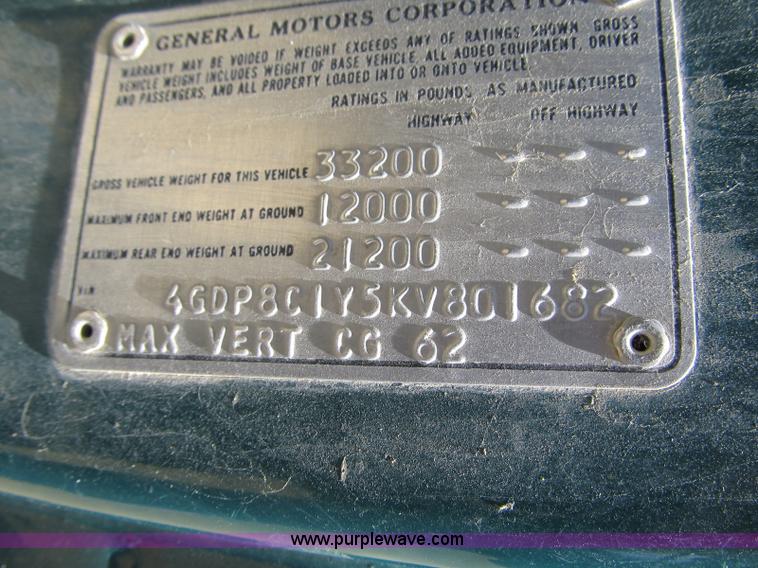 image for item A4902 1989 GMC Brigadier dump truck