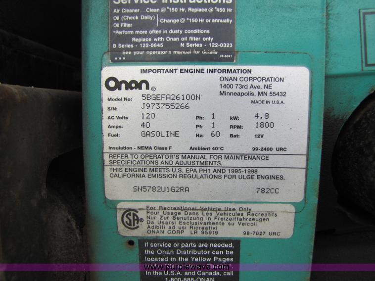 image for item A5093 1998 Winnebago Chieftain RV motor home
