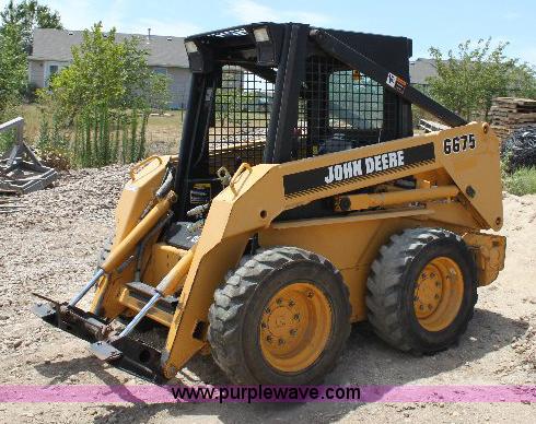 image for item A9304 John Deere 6675 skid loader