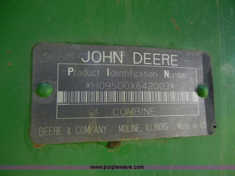 image for item A2109 John Deere 9500 combine