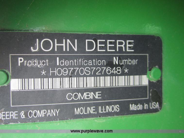 image for item A3751 2008 John Deere 9770 STS combine