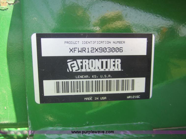 image for item A3756 2009 Frontier WR1216C wheel rake