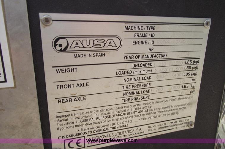 image for item A4178 2004 Ausa M50 utility vehicle