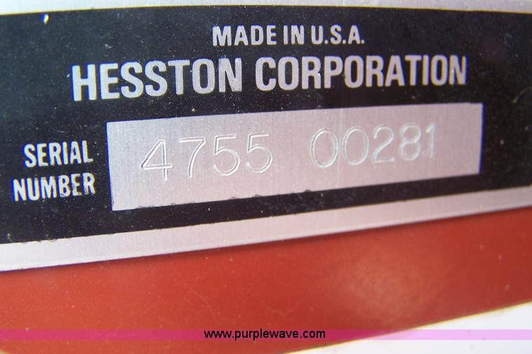 image for item A4589 1996 Hesston 4755 3x3 large square baler