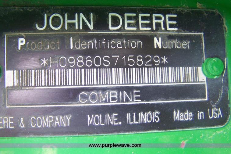 image for item A4590 2006 John Deere 9860 STS combine