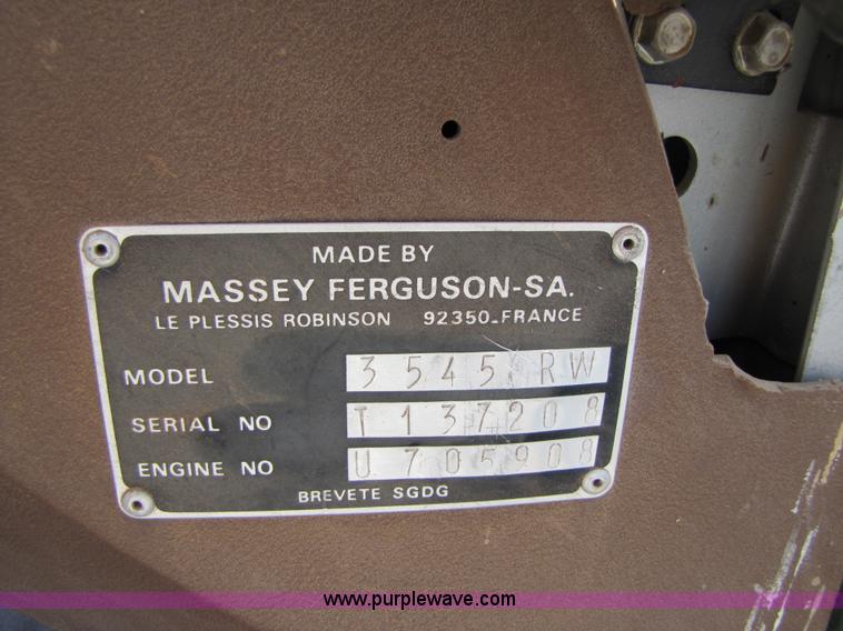image for item A4680 1985 Massey-Ferguson 3545 MFWD tractor