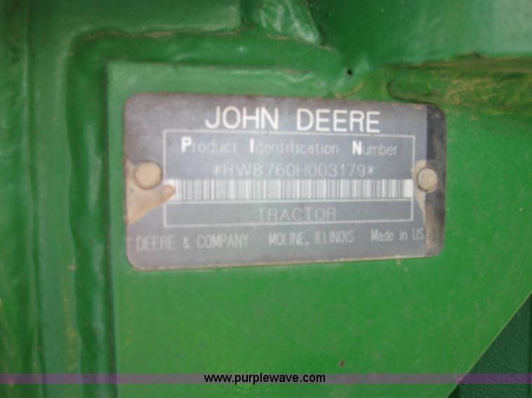 image for item A5174 1990 John Deere 8760 4WD tractor