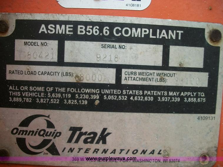 image for item A1002 1999 JLG SkyTrak 8042 boom lift