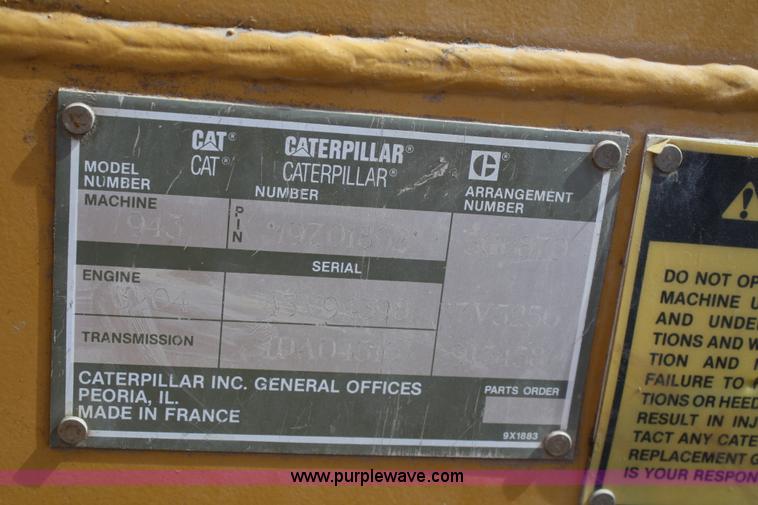 image for item A2002 1992 Caterpillar 943 track loader