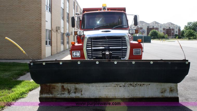 image for item A2134 1989 Ford L8000 dump truck with snow plow