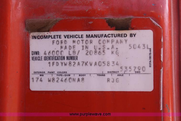 image for item A2134 1989 Ford L8000 dump truck with snow plow