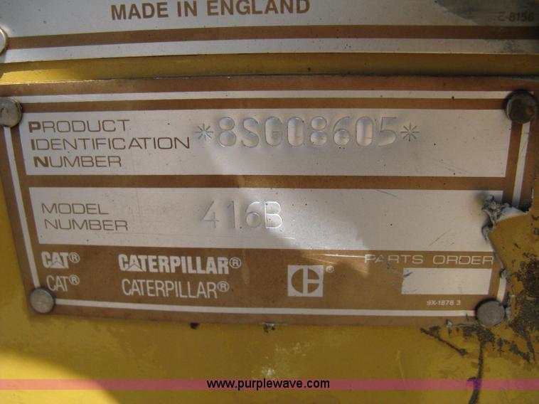 image for item A4261 1995 Caterpillar 416B backhoe