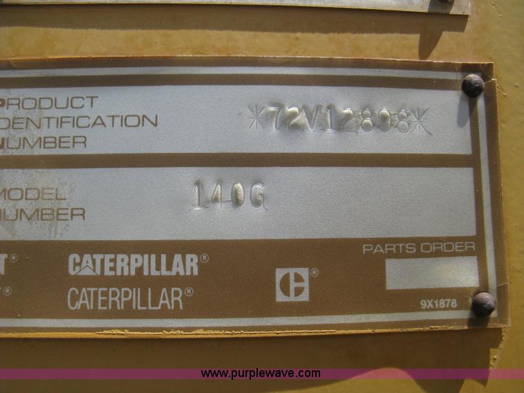 image for item A4262 1990 Caterpillar 140G motor grader