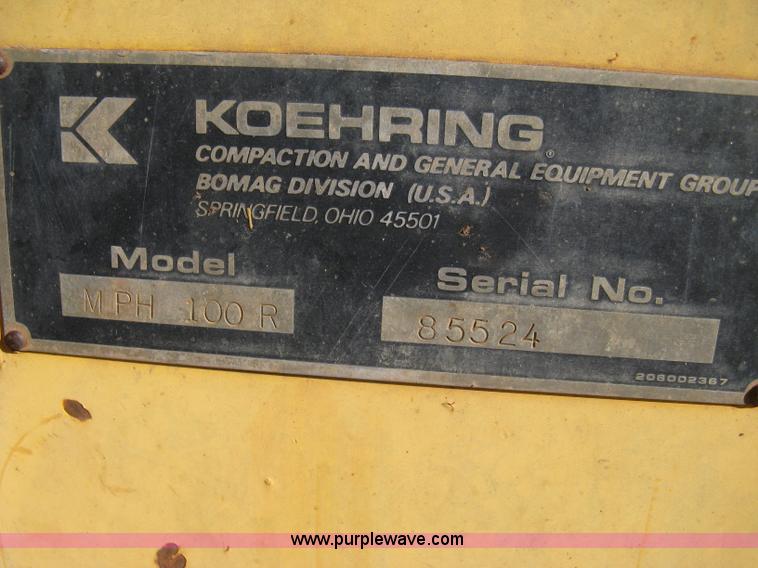 image for item A4271 1984 Bomag MPH 100R recycler