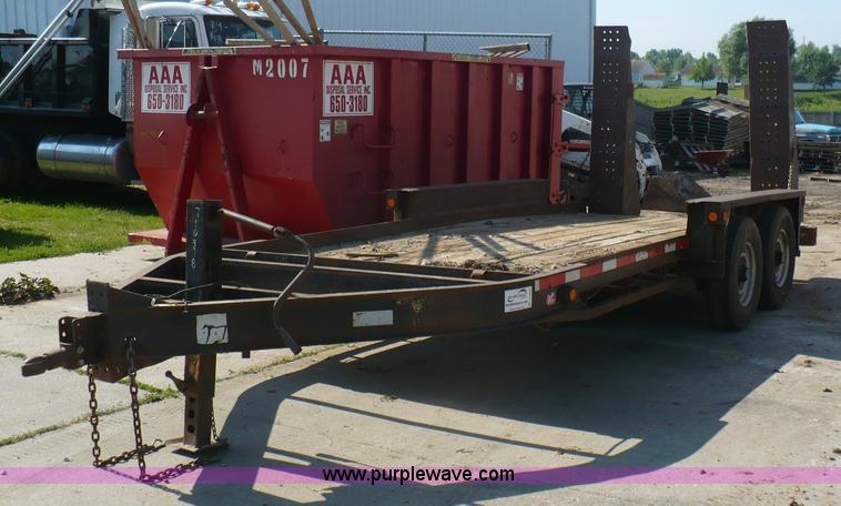 image for item A4805 2004 Belshe 16' tandem axle trailer