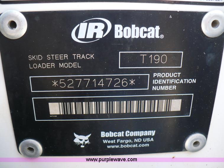 image for item A4808 2005 Bobcat T190 skid steer