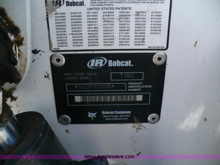 image for item A4809 2005 Bobcat T190 skid steer